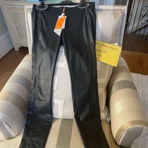 New with tags Hugo Boss lamb skin leather leggings. Originally $650